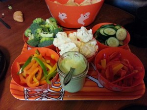 Veggie tray with dip...