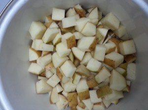Diced potatoes...
