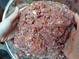 Well mixed meatloaf....
