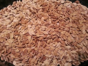 Roasted pumpkin seeds...