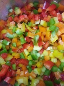 Rainbow of peppers...