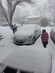 Loading 3 kids into the car...