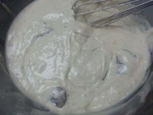 Soup was added to the baking dish with the mushrooms...everything was reunited and it tastes so good!