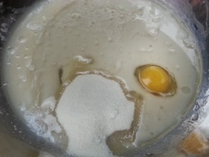 Rest of the ingredients minus the flour...