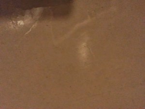 Shower stall after peroxide and baking soda round 1....