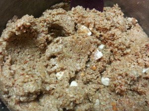 Marshmallows mixed into the granola mix...