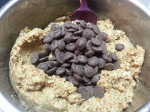 Dark chocolate chips....