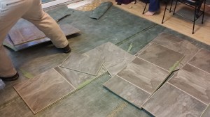 Floor as it was coming up....