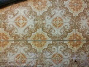 This is how the flooring looked moments before...