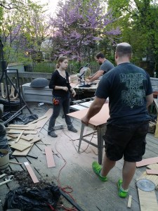 This day it was about 65 degrees. We cranked out as much as we could as quickly as we could before the cold returned the next day...