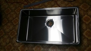 New sink. 9 inches deep, 18 inches wide, and 28 inches long. I am in LOVE! 