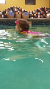 She LOVED the feeling of swimming on her own.