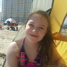 Cy LOVING the beach....