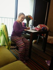 Coloring and school books.